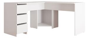 Birou de colt Comfivo InsulerCu sertare, 7x14x14cm, Alb