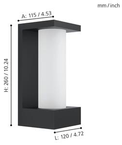 Eglo 98744 - Aplică perete exterior LED CIVIDINO LED/6W/230V IP44