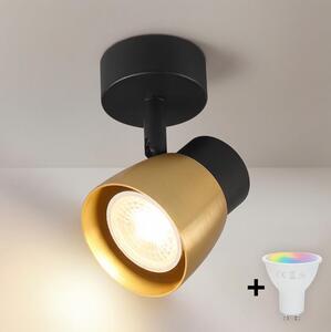 Brilagi - Spot LED RGBW dimerizabil NUGGET 1xGU10/4,8W/230V negru/auriu