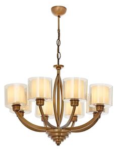 Candelabru LAHORE cu lanț 8xE27/40W/230V, culoare bronz