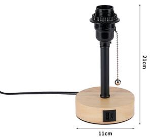 Brilagi - Lampă de birou TABLON cu port USB, 1xE27/25W/230V, stejar/negru