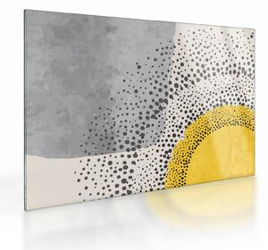 Tablou pe sticlă - pictură abstractă de plajă N⁰3 (70x50 cm)