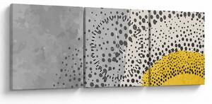 Tablou - pictură abstractă de plajă N⁰3 (cu ceas) (90x30 cm)