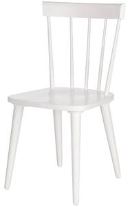 Scaun living Barkley, alb, lemn de cauciuc, 44x50x86 cm
