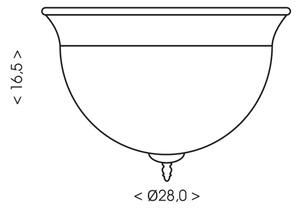 Brilagi - Plafonieră FRESCO 2xE27/40W/230V, diametru 28 cm, alamă