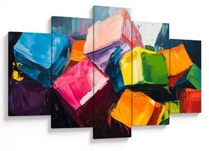 Tablou - Cuburi colorate (150x105 cm)