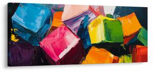 Tablou - Cuburi colorate (120x50 cm)