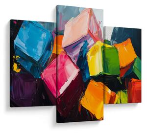 Tablou - Cuburi colorate (90x60 cm)