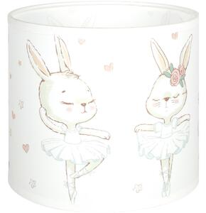 Brilagi - Abajur universal BOBO E27 diam. 15 cm alb/iepurași