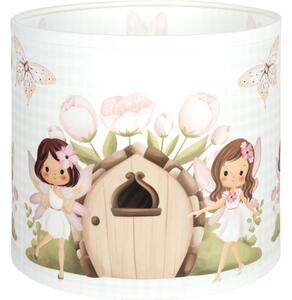 Brilagi - Abajur universal BOBO E27 diam. 15 cm alb/roz/zâne