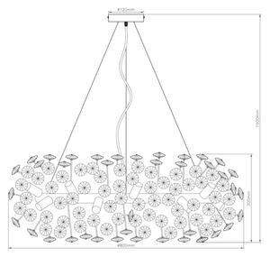 Globo 64135H3C - Candelabru LED cu cristale suspendat pe cablu KATRINA 20xG9/3,5W/230V