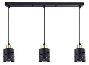 Candelabru suspendat pe cablu ELEN 3xE27/35W/230V negru/auriu