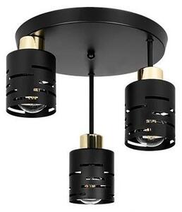 Lustru aplicat ELEN 3xE27/35W/230V negru/auriu