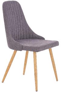 Scaun K285, gri inchis/stejar, stofa clasica/metal, 49X56X91 CM
