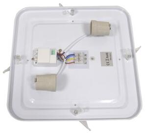 Plafonieră cu senzor WILTON 2xE27/60W/230V 33x33 cm antracit