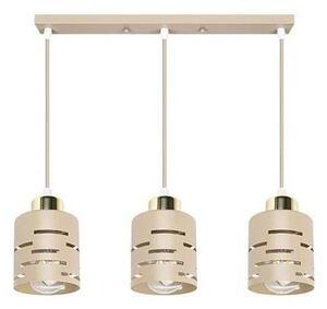 Lustru ELEN suspendat pe cablu, 3xE27/35W/230V, bej/auriu