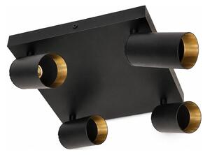 Lampă spot FILO 4xGU10/30W/230V negru/auriu