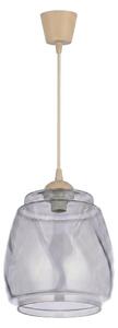 Brilagi - Lustru LED suspendat pe cablu R GLASS 1xE27/60W/230V diam. 26 cm bej/gri fumuriu