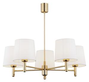 Brilagi - Candelabru cu tijă MONTE 5xE27/60W/230V crem/auriu