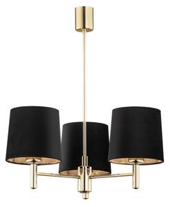 Brilagi - Lustru pe tijă MONTE 3xE27/60W/230V negru/auriu