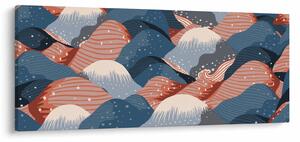 Tablou - Valuri japoneze (120x50 cm)