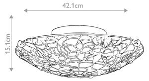Elstead QZ-KAMI-F - Plafonieră Tiffany KAMI 2xE27/60W/230V