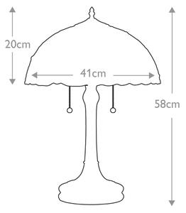 Elstead QZ-LARISSA-TL - Lampă de masă Tiffany LARISSA, 2xE27/60W/230V