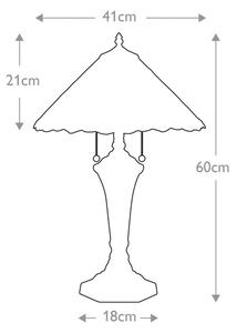 Elstead QZ-CAMBRIDGE-TL - Lampă de masă Tiffany BELLE 2xE27/75W/230V