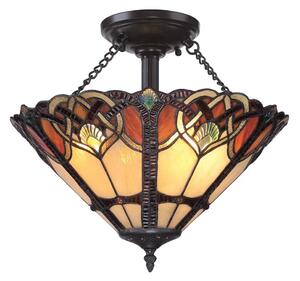 Quoizel QZ-CAMBRIDGE-SF - Plafonieră Tiffany CAMBRIDGE 2xE27/100W/230V