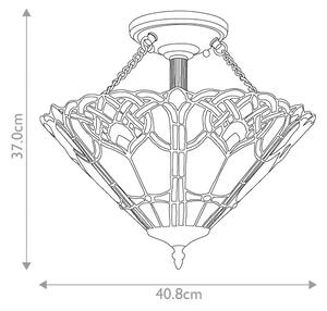 Quoizel QZ-CAMBRIDGE-SF - Plafonieră Tiffany CAMBRIDGE 2xE27/100W/230V