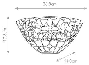 Quoizel QZ-KAMI-WU - Aplica de perete Tiffany KAMI 2xE14/60W/230V