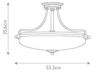 Lustră aplicată GRIFFIN 4xE27/100W/230V bronz Elstead QZ-GRIFFIN-SFM-PN