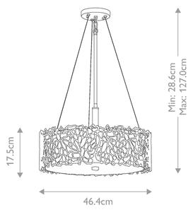 Lustră pe cablu SILVER CORAL 3xE27/100W/230V crom Kichler