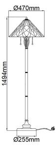 Elstead QZ-VICTORY-FL - Lampadar Tiffany VICTORY, 2xE27/60W/230V