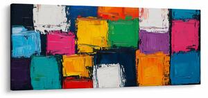 Tablou - Pictură cu pătrate colorate (120x50 cm)