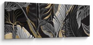 Tablou - Jungla de aur (cu ceas) (90x30 cm)