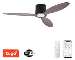 ZEVENTI - Ventilator de tavan LED VENTORA LED/24W/230V Wi-Fi Tuya negru/nuc +telecomandă