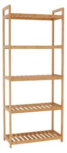 Etajera FIORE TIP 3, bambus natural lacuit, 53x26x128 cm