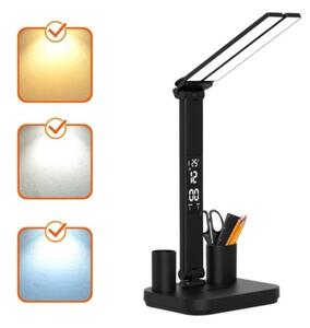 Lampă de birou LED reîncărcabilă, dimabilă, NOBLITE P LED/5W/5V 3000/4000/6000K 2200mAh, neagră