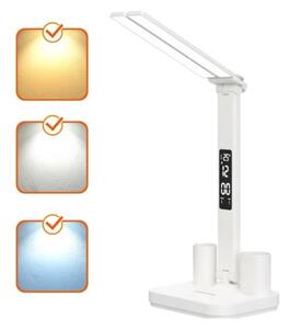 NOBLITE P Lampă de birou LED reîncărcabilă, dimabilă, 5W/5V, 3000/4000/6000K, 2200 mAh, albă
