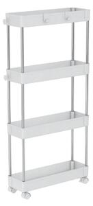 Etajera ALIOL TIP 2, alb, metal/plastic, 40x13x85 cm