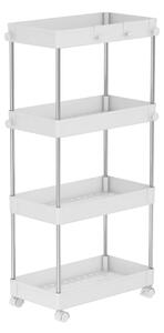 Etajera ALIOL TIP 3, alb, metal/plastic, 40x22x85 cm