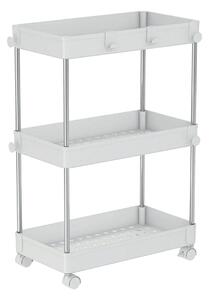 Etajera ALIOL TIP 1, alb, metal/plastic, 40x22x60 cm