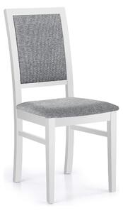 Scaun SYLWEK, gri/alb, stofa clasica/lemn, 43X56X96 cm