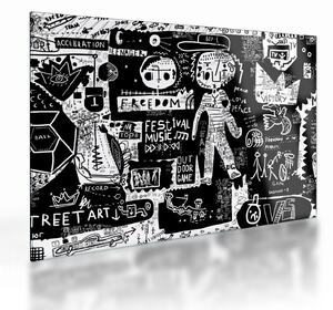 Tablou pe sticlă - Graffiti (70x50 cm)