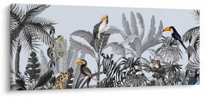 Tablou - Jungla ilustrată (120x50 cm)