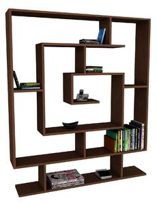 Etajera SARMASIK, wenge, PAL melaminat, 125x22x149 cm
