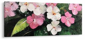 Tablou - Flori roz și albe (120x50 cm)
