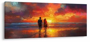 Tablou - Plimbare pe plajă (120x50 cm)