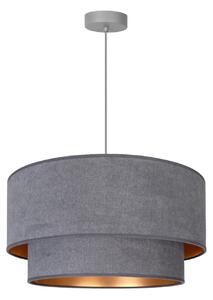 Lustră Pendul Duolla, Boho, Gri, dormitor, Țesătură / Textil, Viața tânără